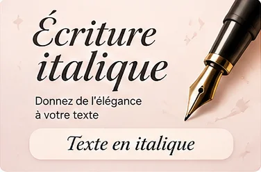ecriture italique